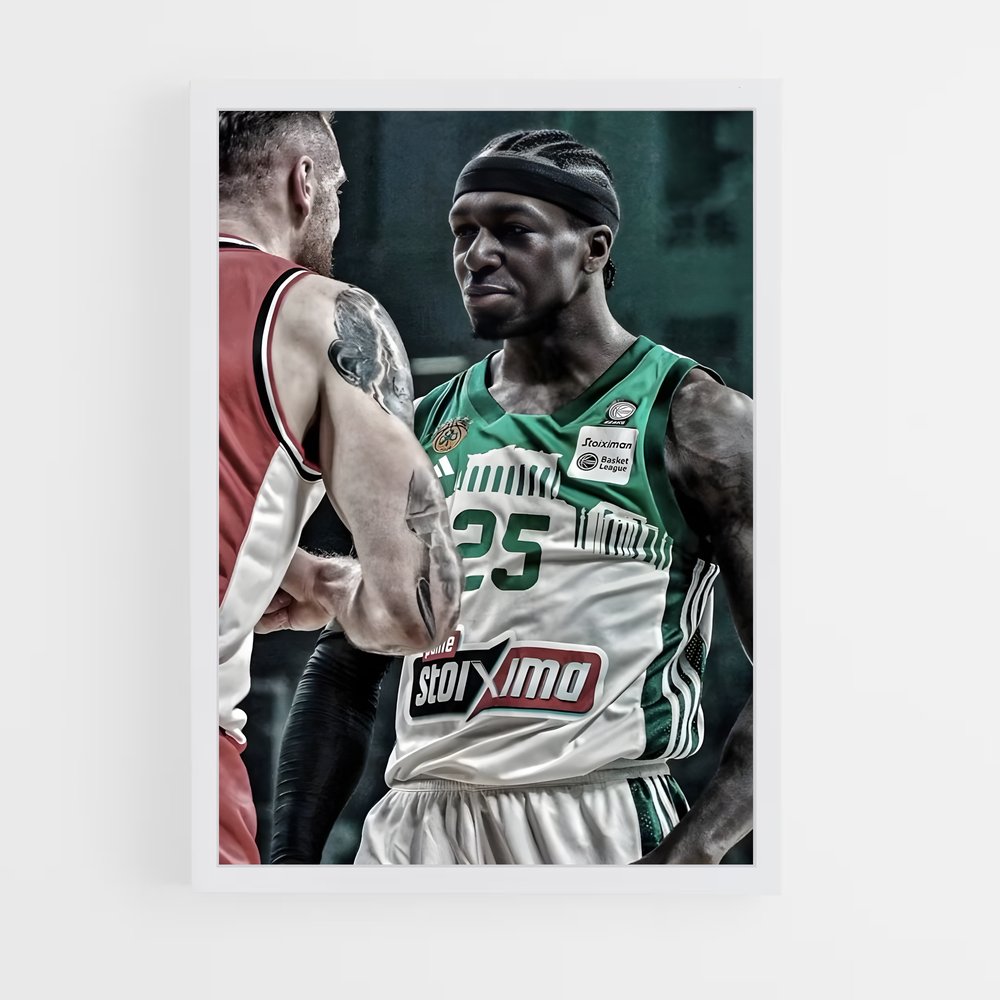 Poster Échange de Stratégies – affiche Basketball (vue 3)